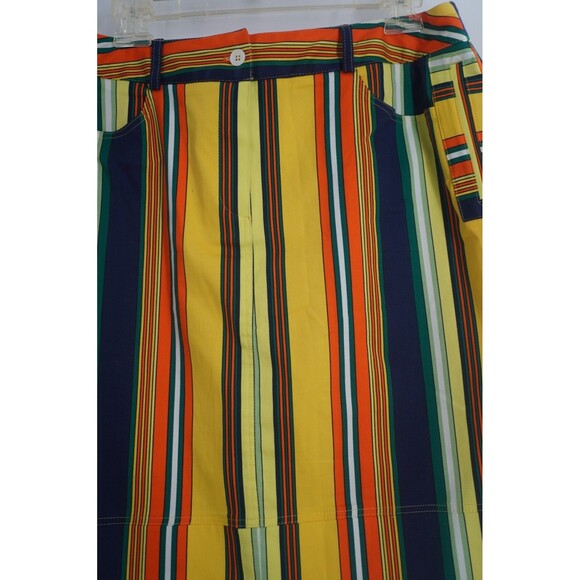 Harve Benard Multicolor Striped Knee Length Pencil Skirt Preppy Mod Retro Sz 12 - Picture 11 of 16